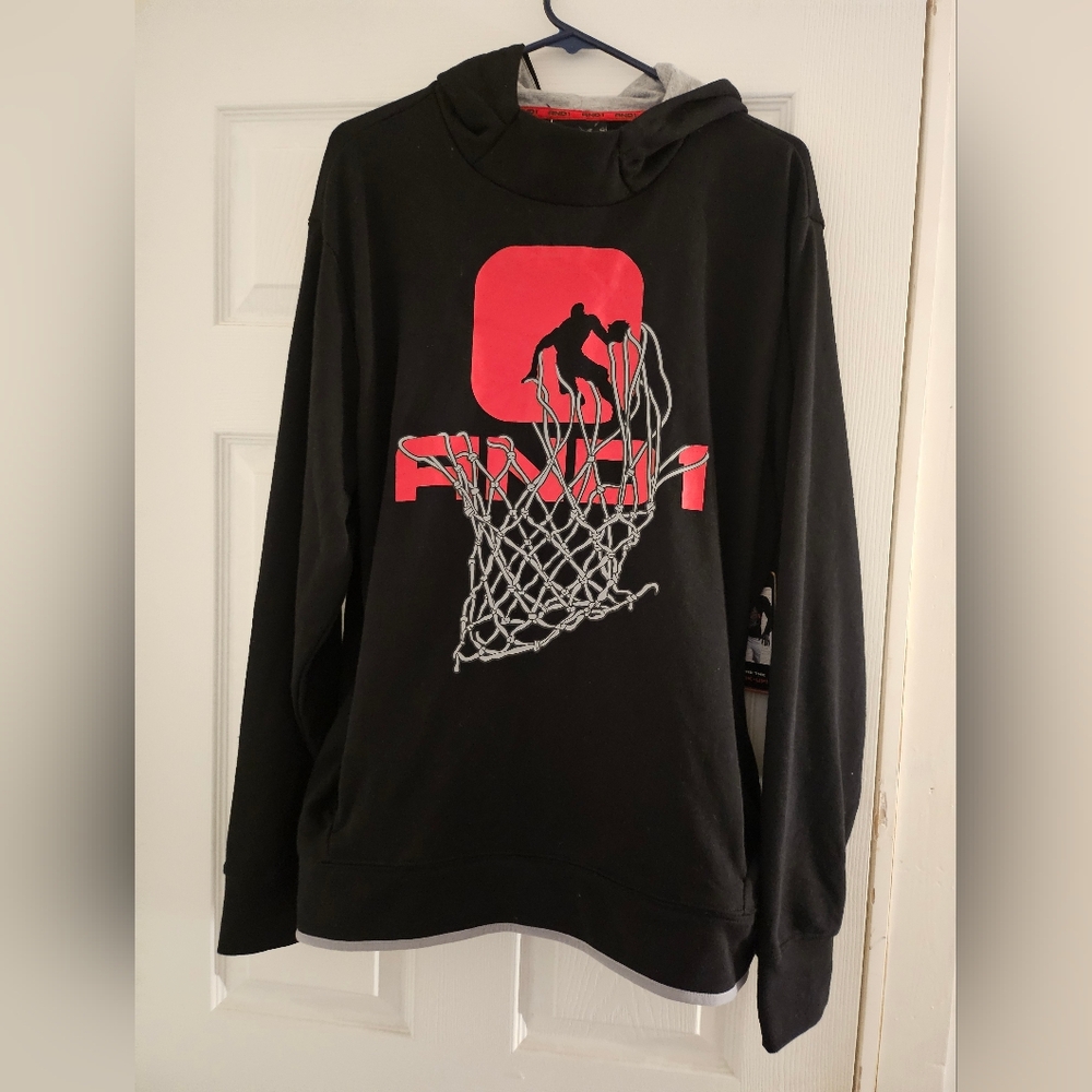 And1 Bank Shoot Hoodie Dribble‎ Basketball Mens Size Large Black Pullover Nwt